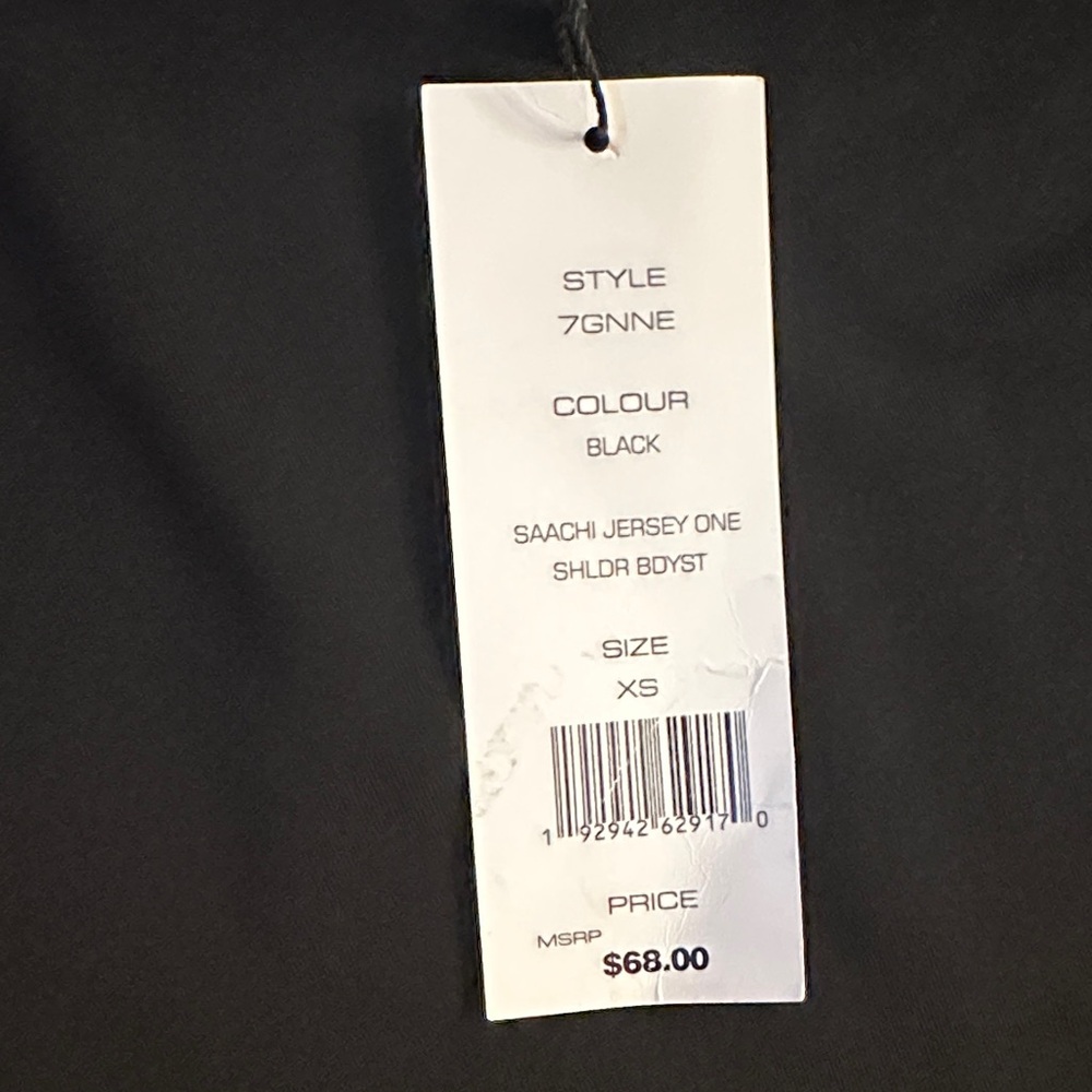NWT French Connection Black One-Shoulder Bodysuit - Picture 4 of 4